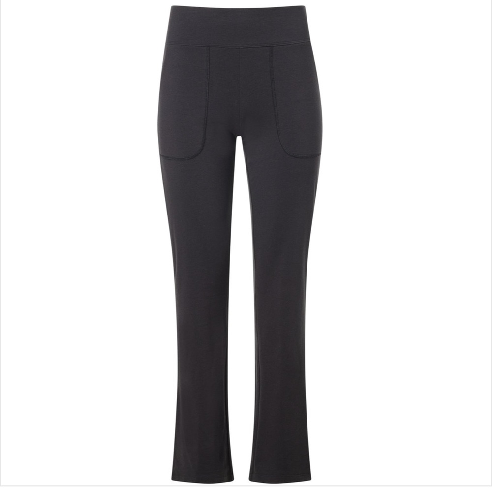 Black Boot-Cut High-Waist Ponte Pants
